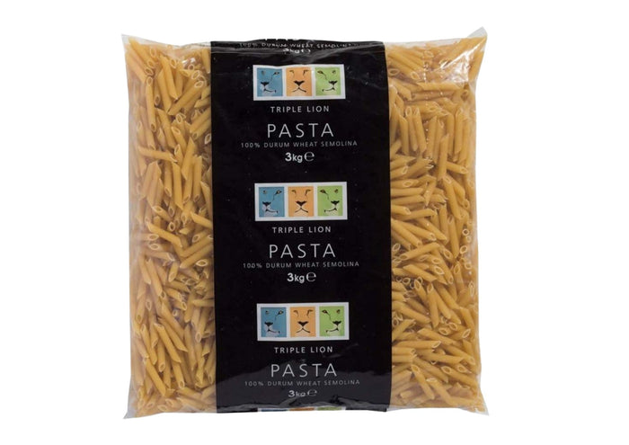 Triple Lion - Penne Rigate Pasta (3Kg)