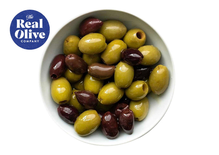 The Real Olive Co - Mixed Green Chaldiki & Kalamata Pitted Olives (1Kg)